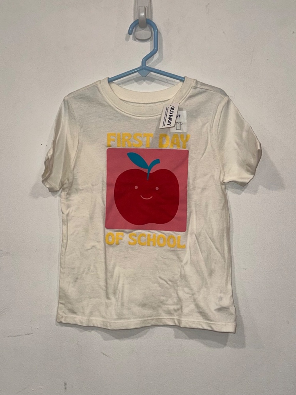 Old Navy First Day of School Apple T Tee Shirt NEW Sz 5T Back To School Unisex